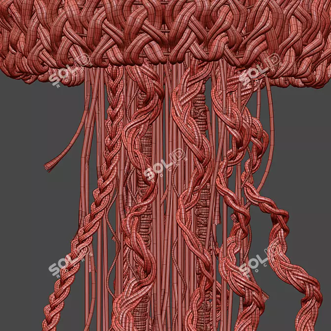 Oceanic Macrame Pendant Light 3D model image 12