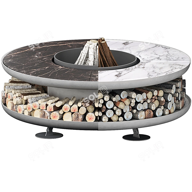 Elegant Fire Basket Design Solution 3D model image 6