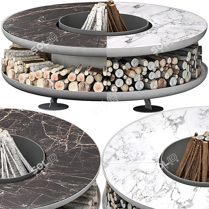 Elegant Fire Basket Design Solution 3D model image 8