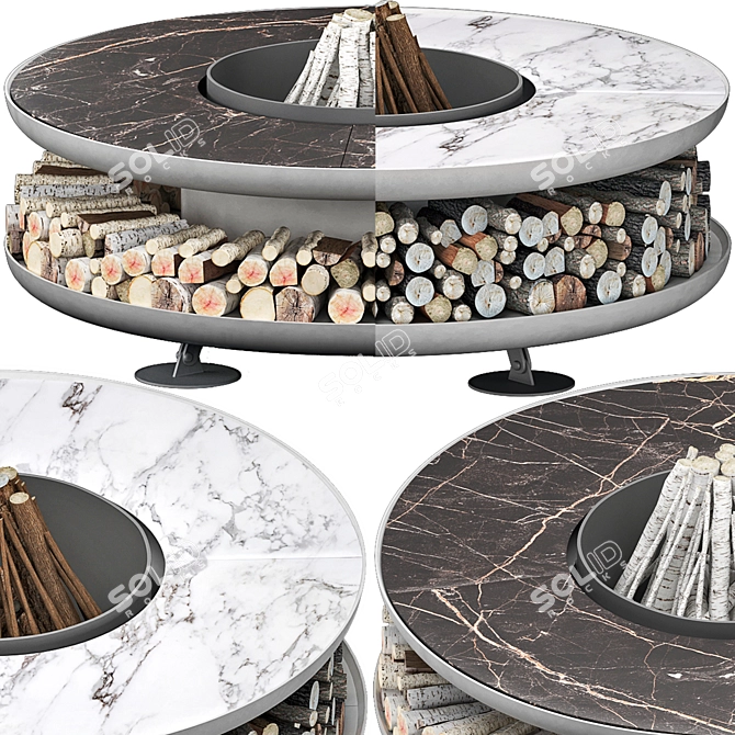 Elegant Fire Basket Design Solution 3D model image 9