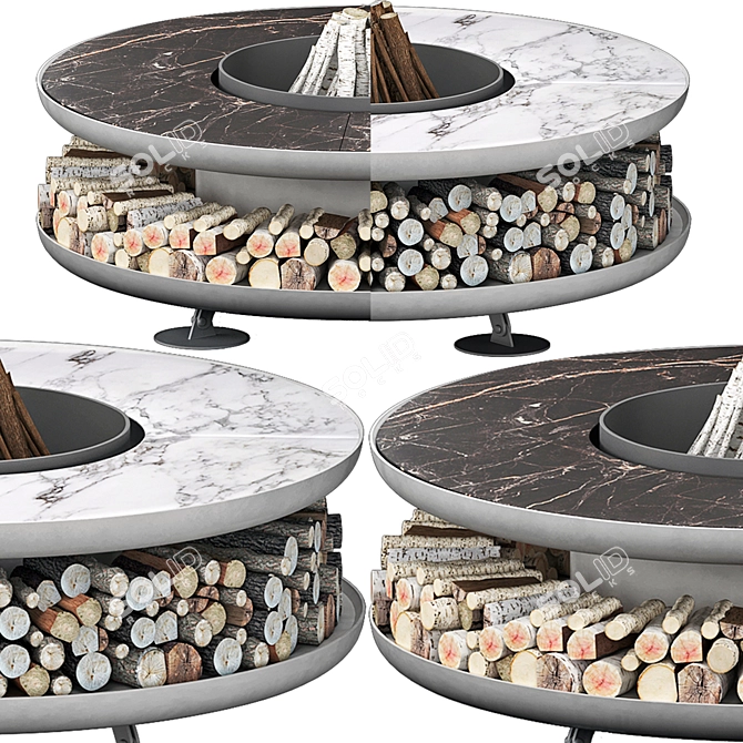 Elegant Fire Basket Design Solution 3D model image 10