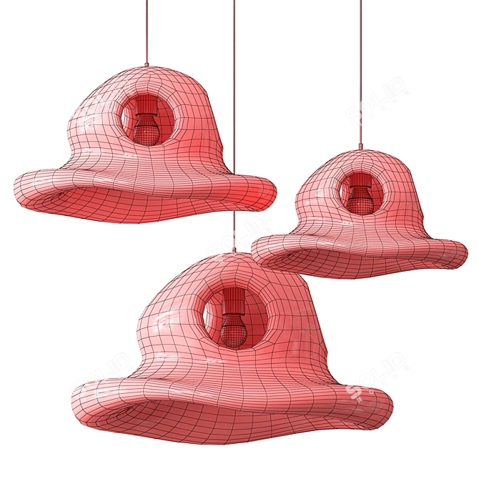 Minimalist Hat Pendant Light 3D model image 4