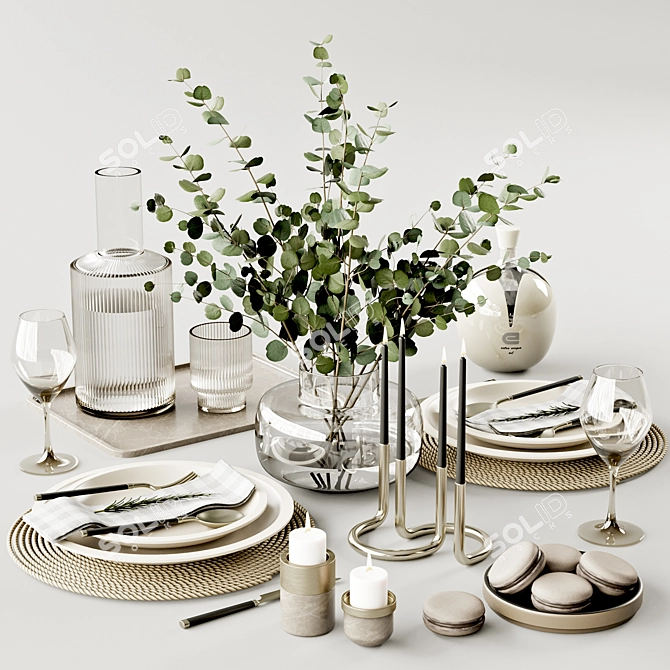 Decorative Tableware Set 2018 3D model image 1