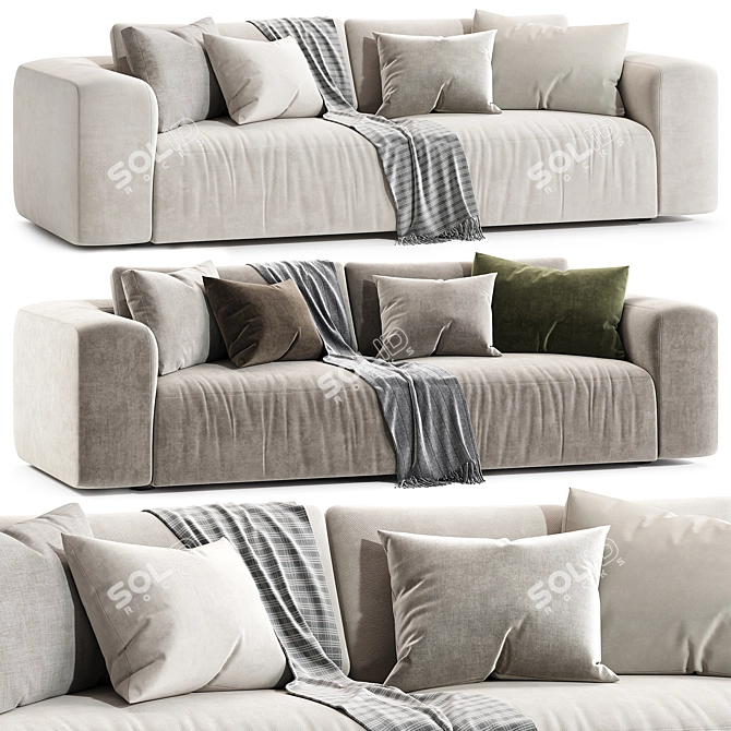 Modern Fenton Sofa Set Furniture 3D model image 1