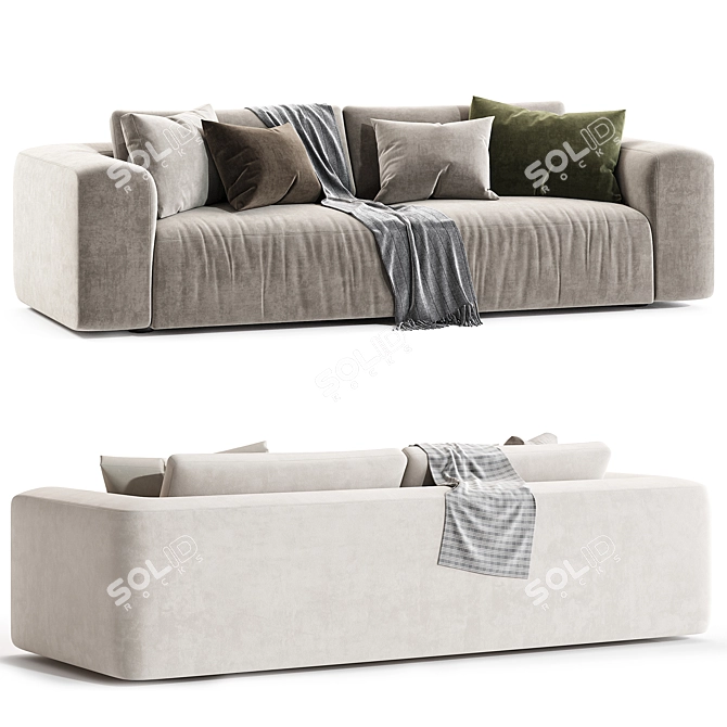 Modern Fenton Sofa Set Furniture 3D model image 2