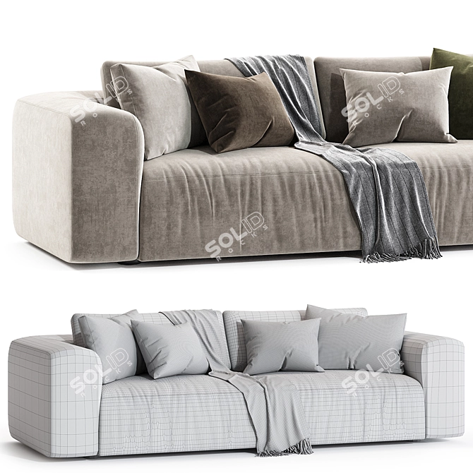 Modern Fenton Sofa Set Furniture 3D model image 5