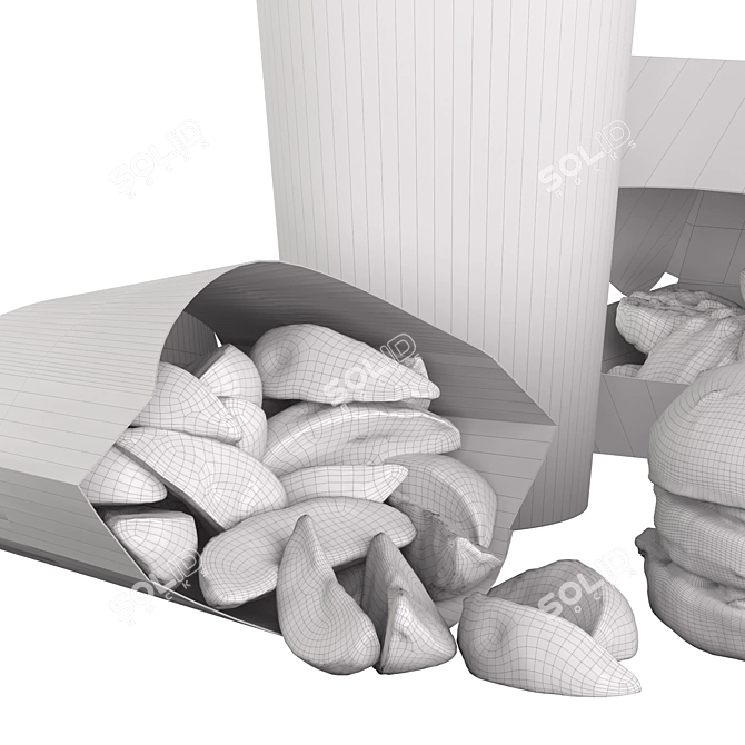 Fast Food Set Bundle 3D model image 7