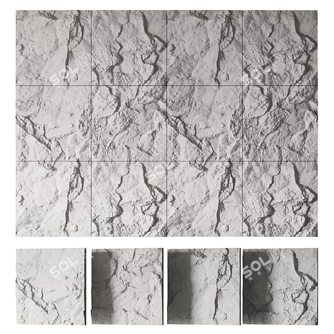 Stone Pavers 970mm Size 3D model image 1