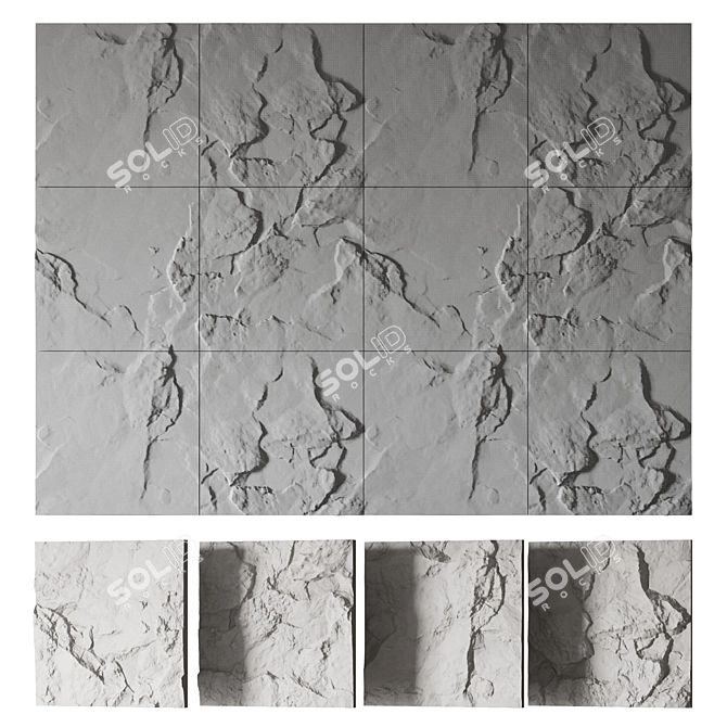 Stone Pavers 970mm Size 3D model image 2