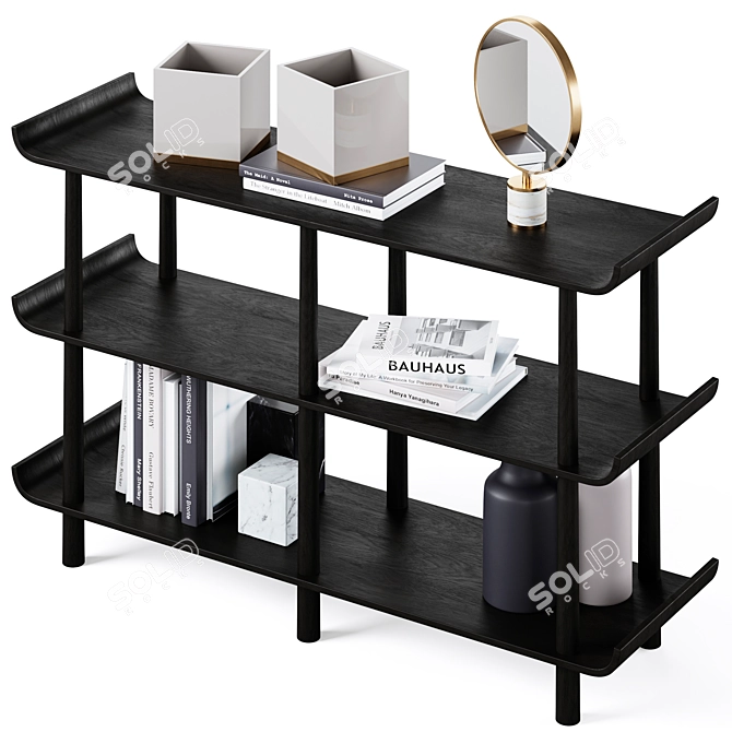 Modern Elegance: Payton Shelving Set 3D model image 2
