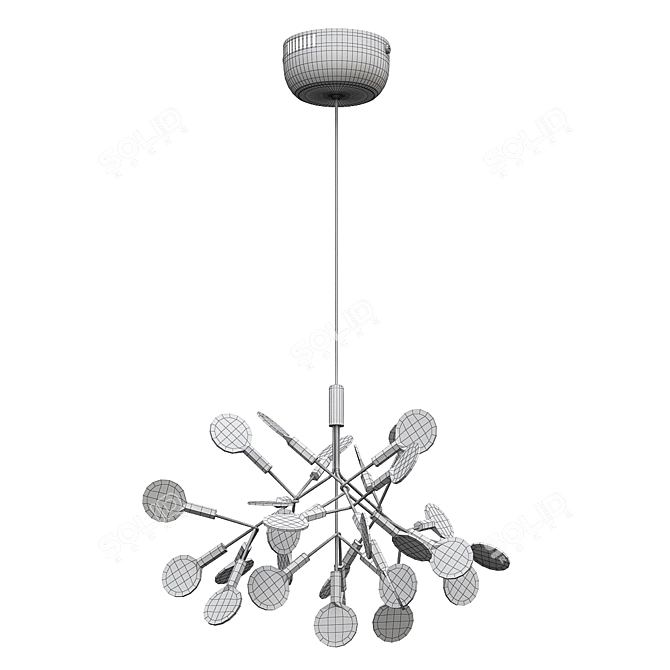 Imperium Loft LEAVES D50 Chandelier 3D model image 3