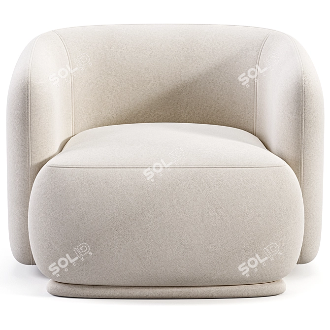 Elegant Rene Armchair Meridiani Design 3D model image 5