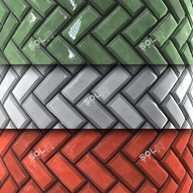 Ceramic Kitchen Tile PBR Textures 3D model image 2