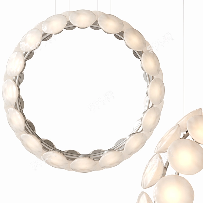 Glowing Noctiluca Light Chandelier 3D model image 5
