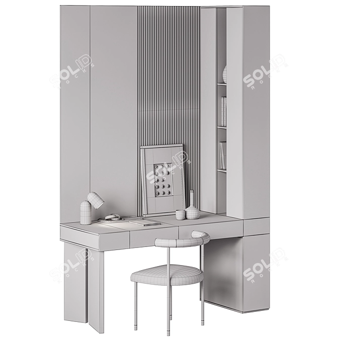 Modern Home Office Design Solution 3D model image 6