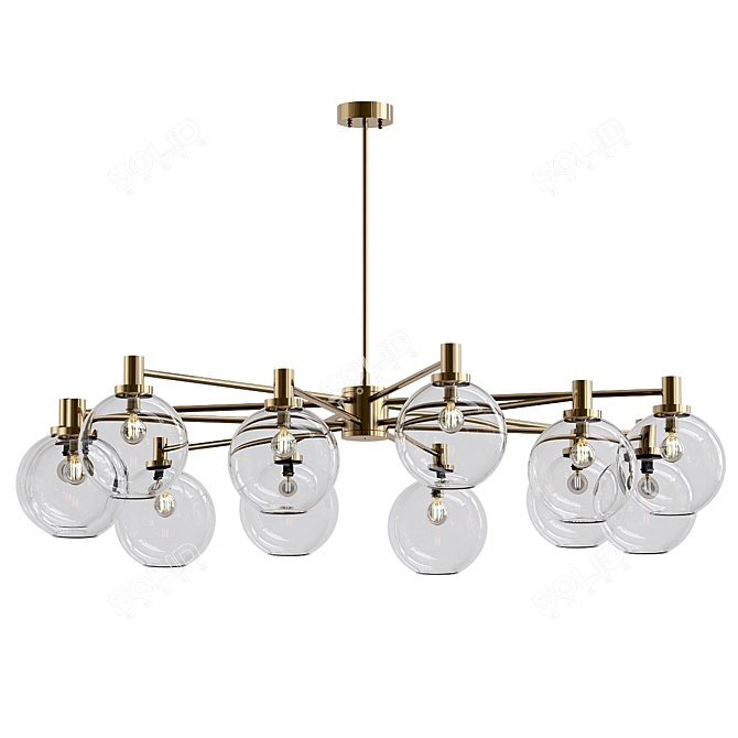 Elegant Selva Chandelier Light 3D model image 1