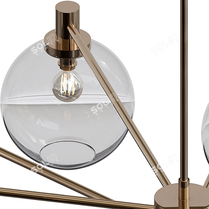 Elegant Selva Chandelier Light 3D model image 2