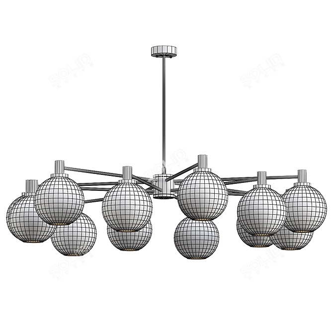 Elegant Selva Chandelier Light 3D model image 3