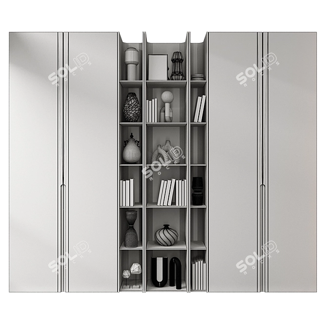 Premium Home Decor Cabinet GHS-2436 3D model image 2