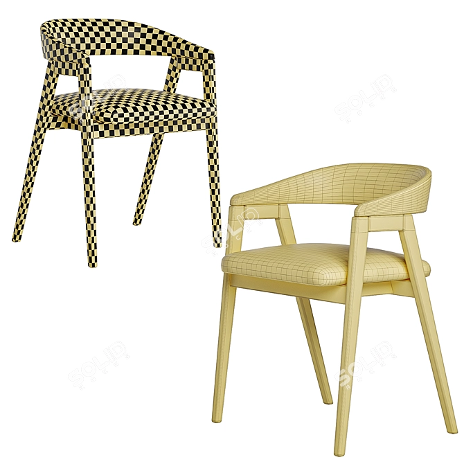 Elegant Trevor Chair, 2 Colors 3D model image 4