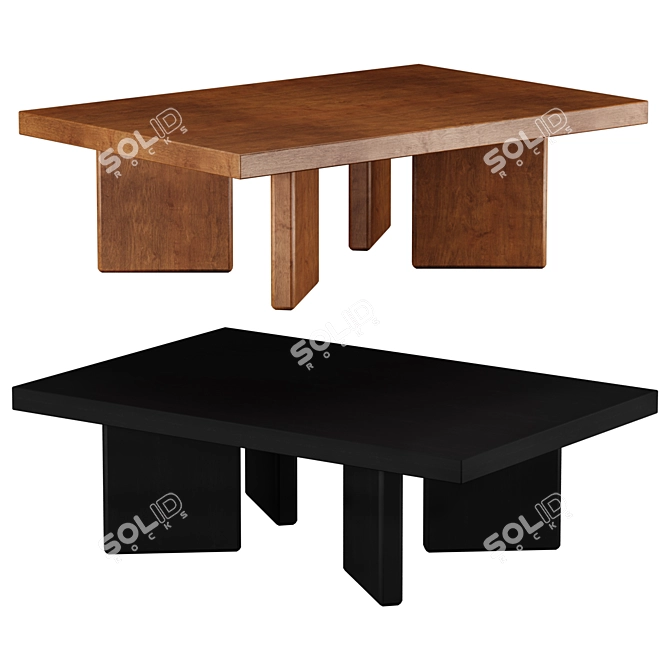 Detjer Coffee Table: Elegant Modern Design 3D model image 1