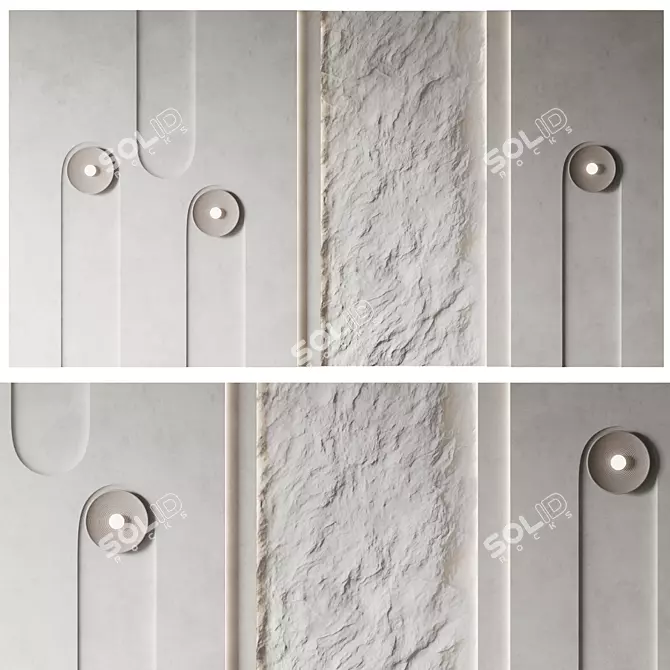 Stone Decor Wall Panel 3D model image 1
