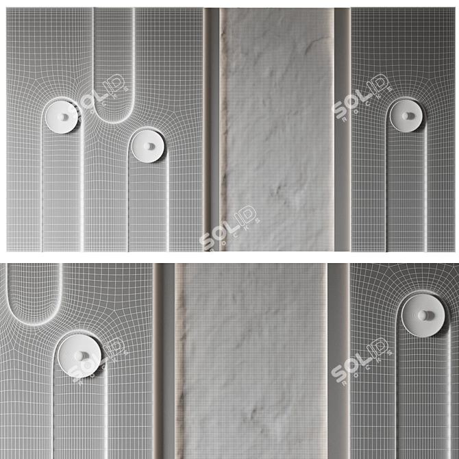 Stone Decor Wall Panel 3D model image 2
