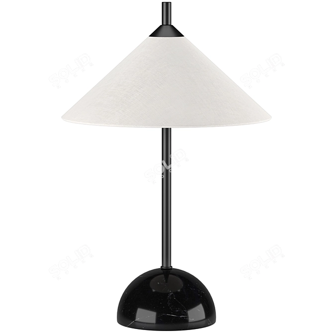 Elegant Marble Base Table Lamp 3D model image 1