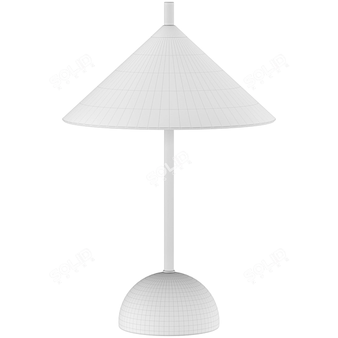 Elegant Marble Base Table Lamp 3D model image 2