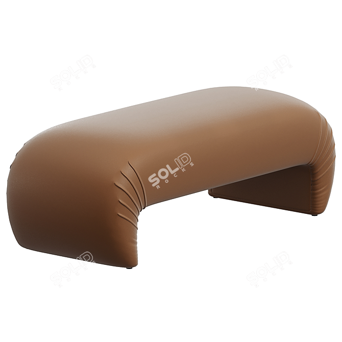  Crescent Bench B6010 Tan 3D model image 2