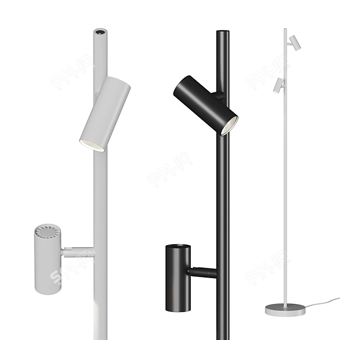 Swiveling Light Fixtures Linked 3D model image 1