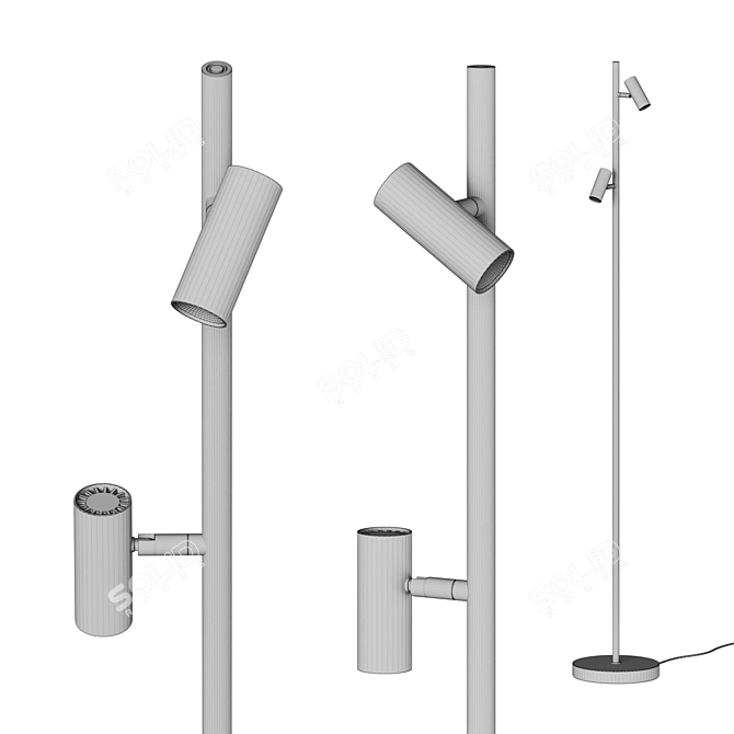 Swiveling Light Fixtures Linked 3D model image 2