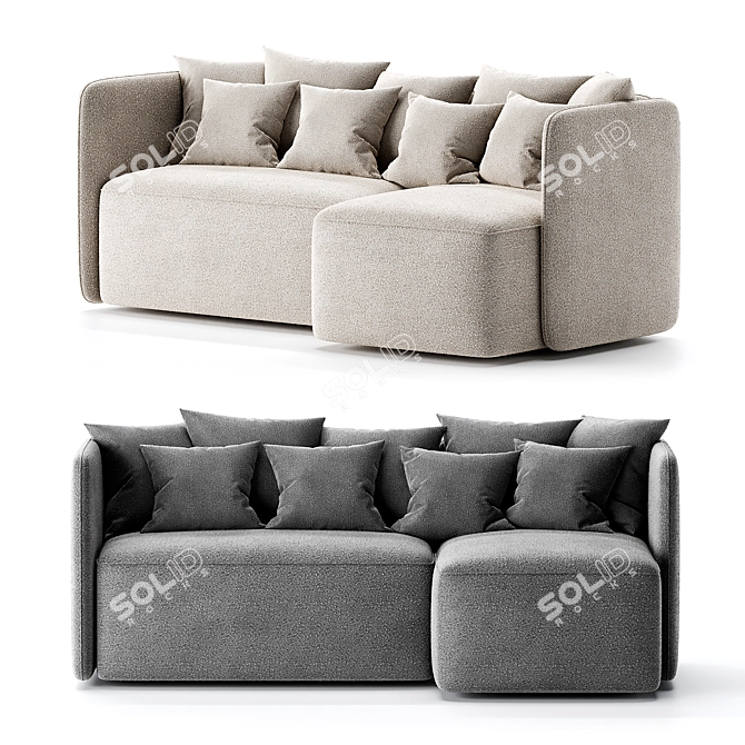 Wave Sofa by Manner & Matter 3D model image 1