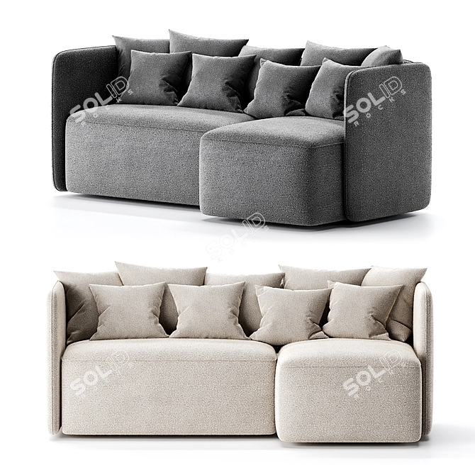 Wave Sofa by Manner & Matter 3D model image 2