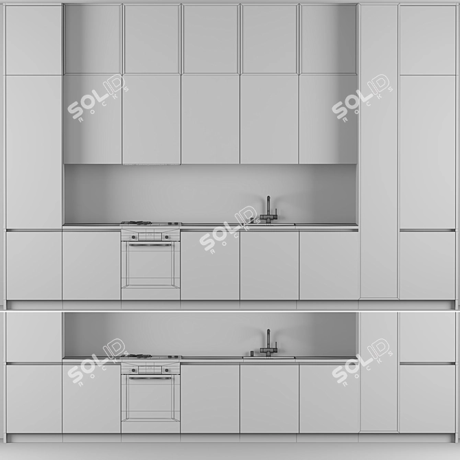 Virtual Kitchen Model 5, Downloadable 3D model image 4