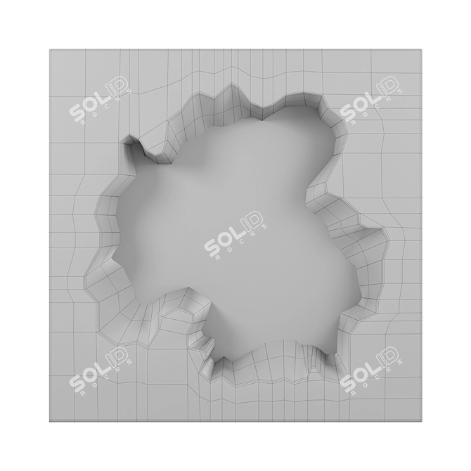 Stone Mirror Collection: Broken Stone 3D model image 5