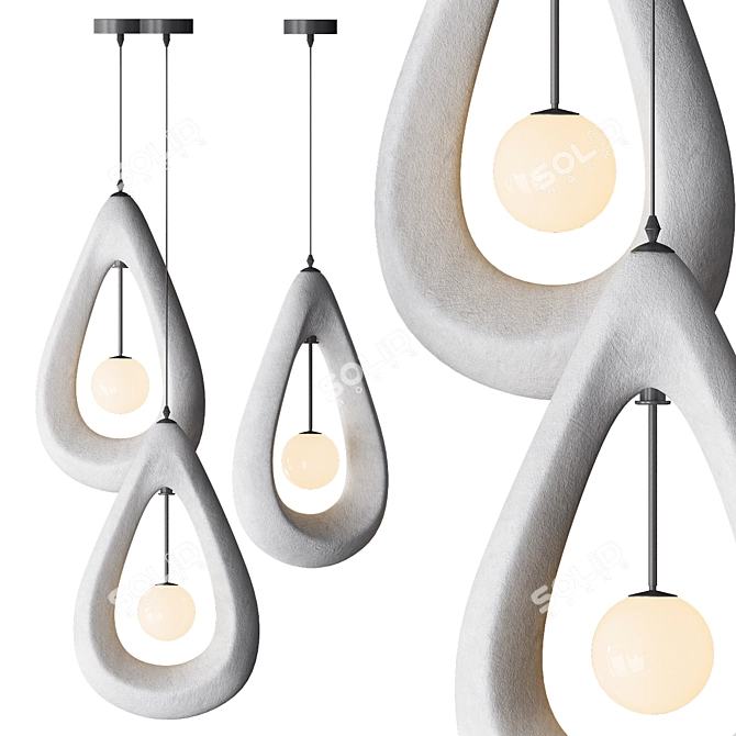 Wabi Sabi Pendant Light 3D model image 3