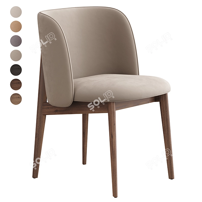  Sleek ABREY Chair Render Set 3D model image 1