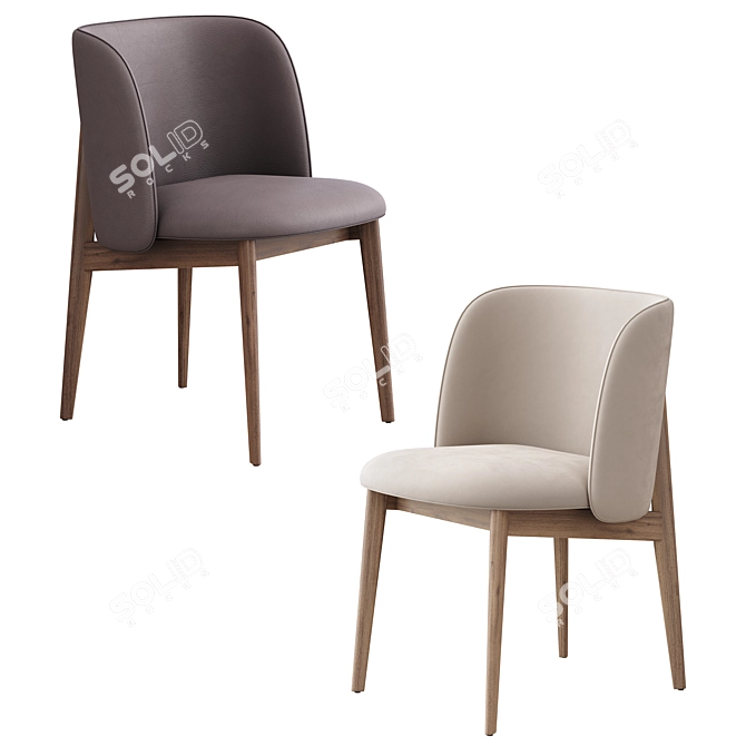  Sleek ABREY Chair Render Set 3D model image 2