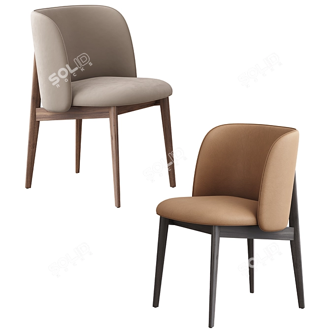  Sleek ABREY Chair Render Set 3D model image 4