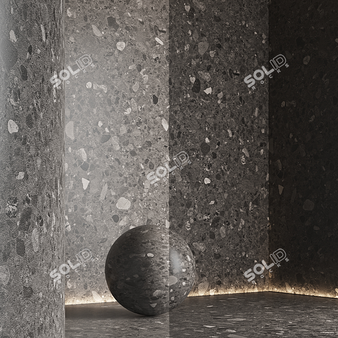 Seamless Terrazzo Marble 21 Texture 3D model image 6