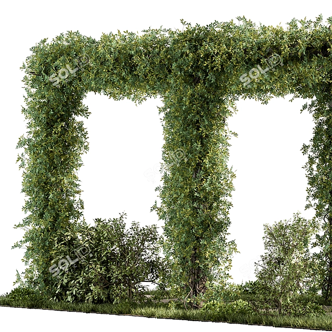  Rustic Pergola with Greenery 3D model image 6