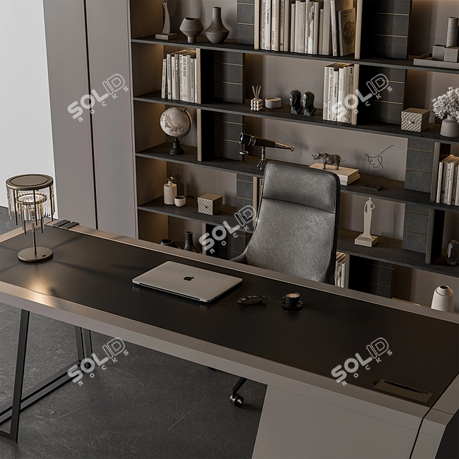 Executive Boss Desk – Modern Office 3D model image 2