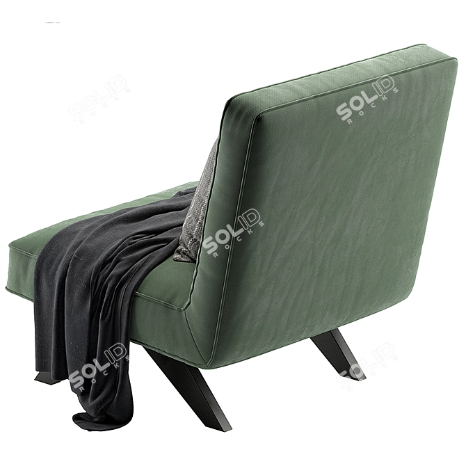 MARTYN Fabric Chair, Modern Design 3D model image 2