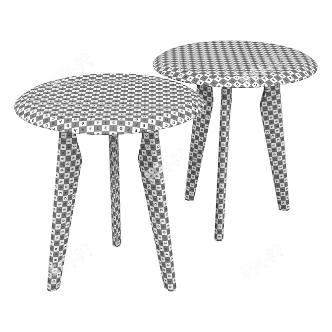 Modern Iklwa Side Table 3D model image 4