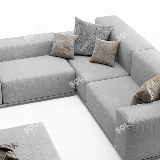 Modern Italian Delano Sofa Pianca 3D model image 2