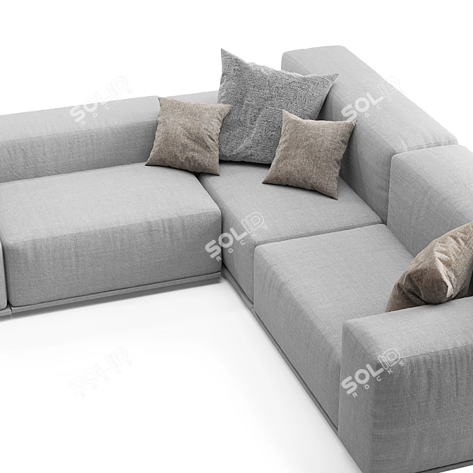 Modern Italian Delano Sofa Pianca 3D model image 10