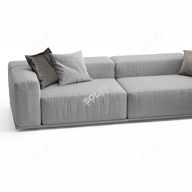 Modern Italian Delano Sofa Pianca 3D model image 14