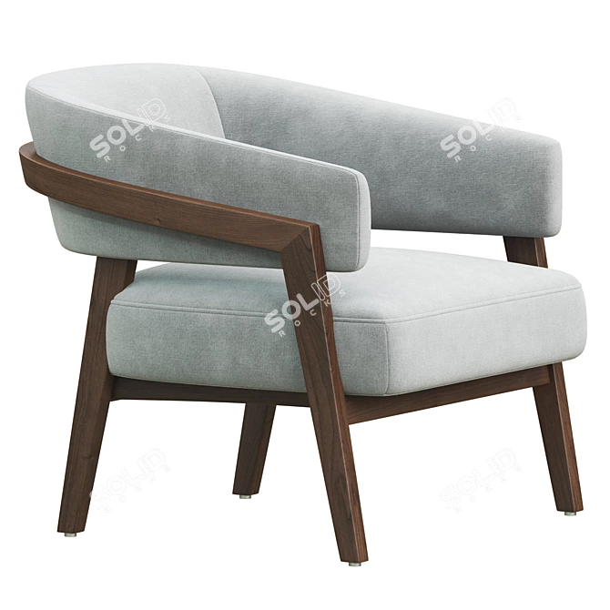 Modern Dexter Armchair: Stylish Elegance 3D model image 2