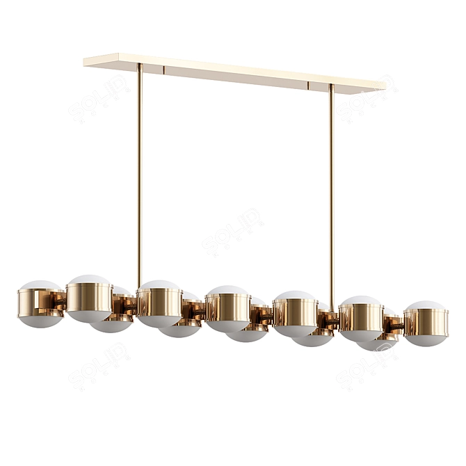 Elegant Glamorous Chandelier Pendant Light 3D model image 1